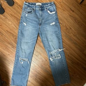 American Eagle straight ripped jeans